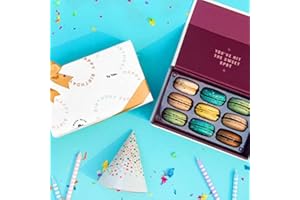 French Macaron Gift Box of 18 - Woops! Premium Happy Birthday French Macarons Cookies | Desserts & Pastries | Corporate Gifts