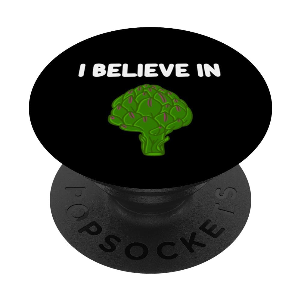 I Believe In Artichoke Heart Green Vegetable Eat Healthy PopSockets Swappable PopGrip