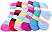 VIP Home Essentials 6 Pack of Fluffy Fuzzy Socks Two Color Wide Stripe