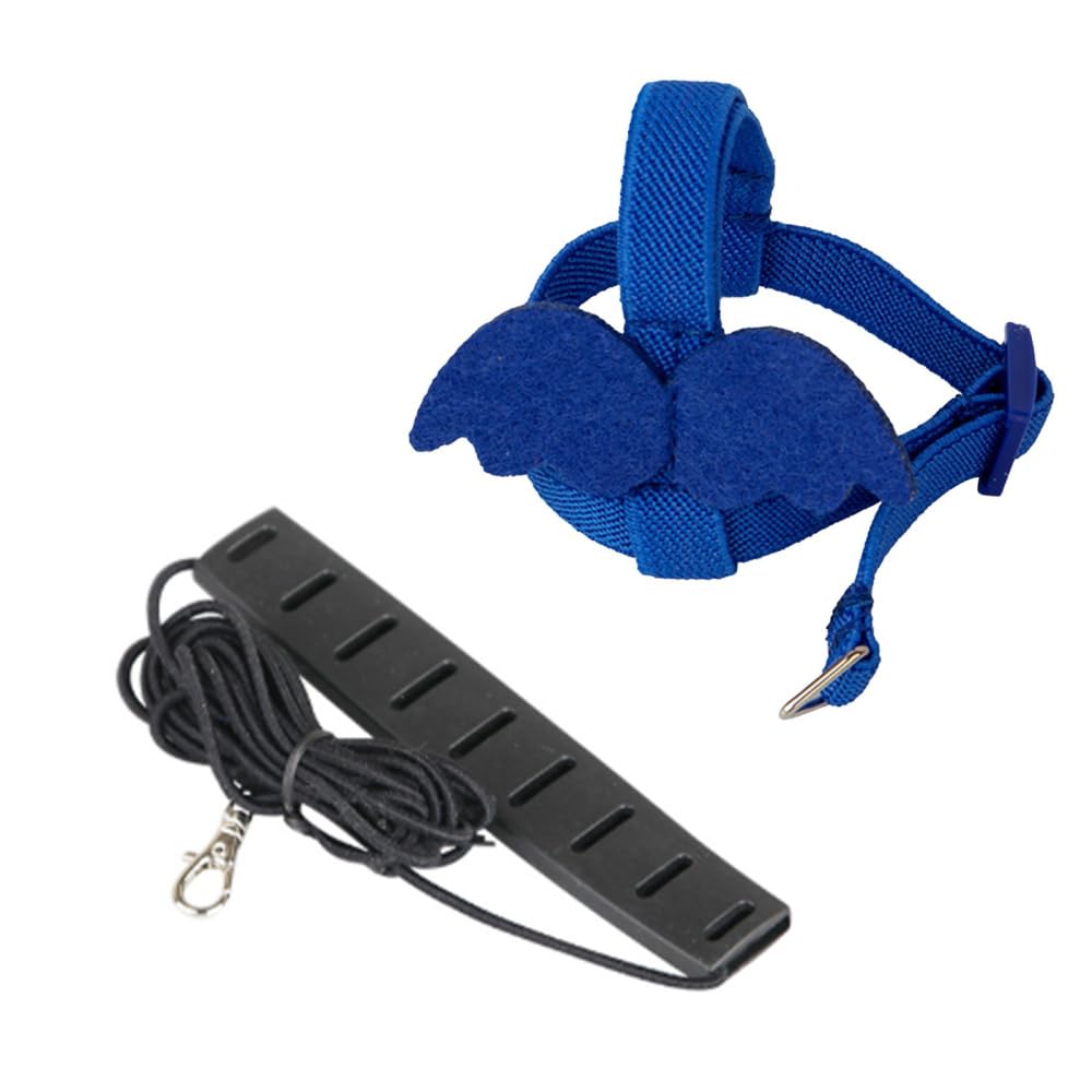 DONGKER Parrot Harness Leash, 6.6Ft Adjustable Bird Flying Harness Bird Nylon Rope with Cute Wing & Buckle for Small to Medium Breed Parrots Alexandrine Outdoor Flying Training