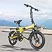 TrekPower Folding Electric Bike 250W Lightweight Aluminum Elecctric Bicycle 16″ 36V10A Lithium Battery Ebike with Pedals,Power Assist, 20 Miles Range E-Bike with Dual Disc Brake (Yellow)thumb 2