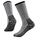 Merino Wool Hiking Socks, RTZAT Unisex Winter Super Warm Thick Thermal Camping Outdoor Crew Socks, 1/2/4 Pairs