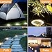 NAIYO Solar Ground Lights, Upgraded Outdoor Garden Waterproof Bright in-Ground Lights for Lawn Pathway Yard Driveway, with 8 LED Warm White Lights(8Pcs) (White Color-8Pcs)