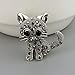 RoseSummer Jewelry Women's Crystal Cat Pin Brooch