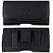 Horizontal Premium Leather Carrying Case Pouch Holster with Magnetic Closure Belt Clip & Belt Loop for LG Lancet for Android/Destiny (Plus Size Will Fit to Phones with Thick Protective Cover on)