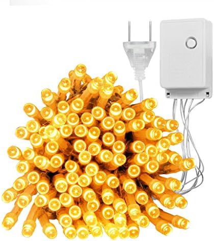 ILLUNITE Lights String Fairy Lighting 100 Twinkling and Shimmering LEDS Waterproof For Wedding, Special Days,Party, Holiday,Outdoor Wall,Kitchen,Home Garden (Warm White)