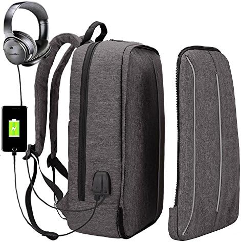 XQXA College Backpack,17 Inch Laptop Backpack with USB Charge Port,Water Resistant Bookbags for Girls,Anti Theft Business Backpacks for Laptop,Computer Backpack,Removable Backpack For Men Women
