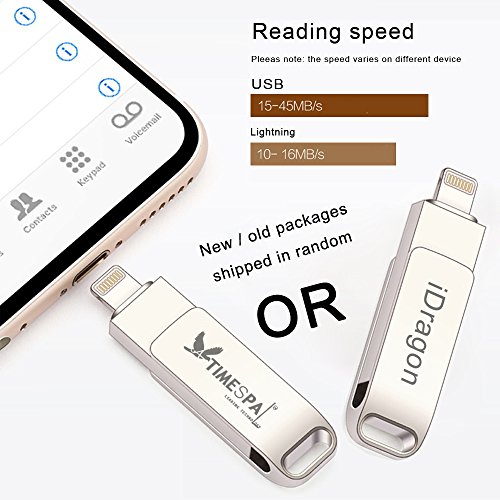 USB Stick pour iPhone Clé 16GO ATIMESPAL iPhone Mémoire avec Connecteur Lightning (16GB)