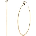 Michael Kors Stainless Steel and Cubic Zirconia Hoop Earrings for Women, Color: Gold (Model: MKJ7900710)