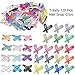120 Pcs Hair Clips, Anezus Hair Barrettes Colorful Snap Clip Hair Accessories for Women