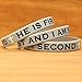 SayitBands 3 He is First I am Second Wristband Silicone Bracelet