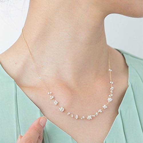 Amazon アガット Agete K10ネックレス ホワイト 08 フリー ネックレス 通販