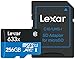 Lexar High-Performance 633x 256GB microSDXC UHS-I Card with SD Adapter, C10, U3, V30, A1, Full-HD & 4K Video, Up To 100MB/s Read, for Smartphones, Tablets, and Action Cameras (LSDMI256BBNL633A)