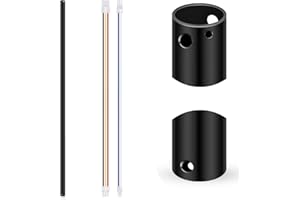 VIHOSE 48 Inch Ceiling Fan Downrod with Extension Cord 4 ft Black Downrod for Ceiling Fan 1 Inch Outside Diameter Not Threaded Suitable for a Wide Range of Fans