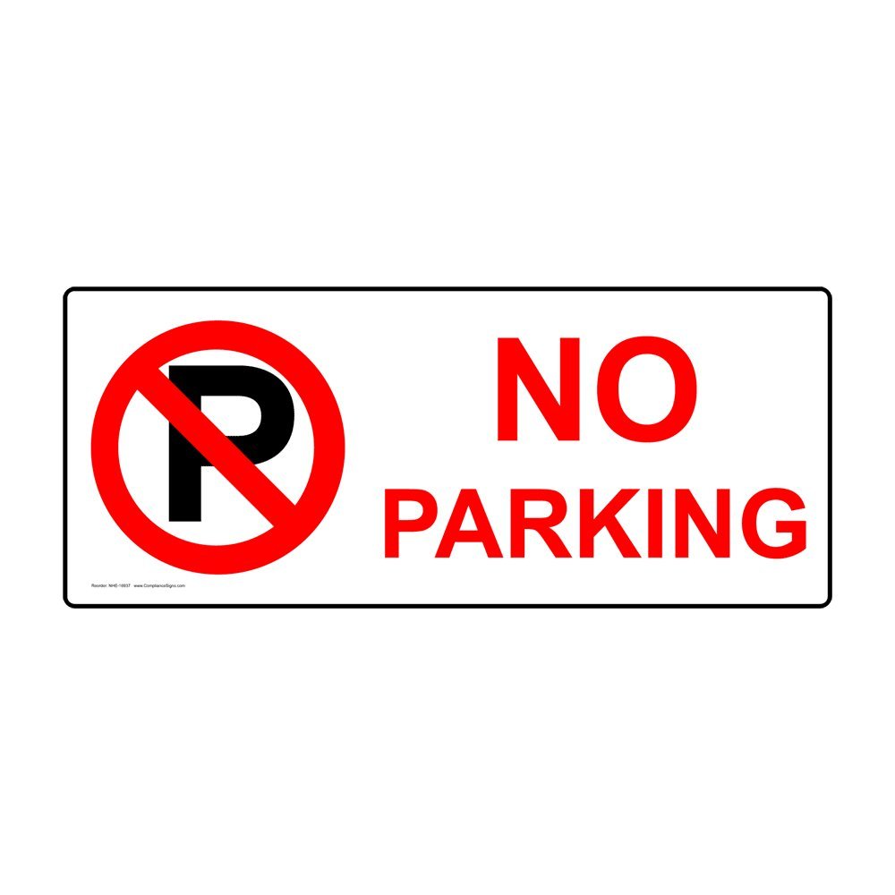 No Parking Sign 14x5 Inch Magnetic For Parking Control By Compliancesigns Amazon Com Industrial Scientific