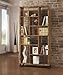 Coaster Home Furnishings - Delwin - Wood and Metal - 6-Shelf Bookshelf with 10-Storage Cubes - Farmhouse - Living Room and Home Office - 71-Inch - Rustic Nutmeg - 801236
