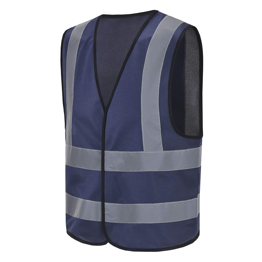 NAVY Hi vis Waistcoat Small Reflective Vest High Visibility hi viz vis Executive Waistcoat