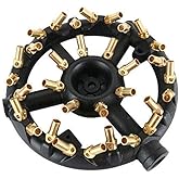 Homend Propane Gas Jet Burner for Chinese Wok Range, Grilling, Stir Fry - Cast Iron Body Round Nozzle Jet Burner with 32 Bras