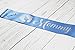 Dulcet Downtown Sky Blue Mommy To Be Baby Shower Sash with Silver Lettering