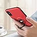DESOF iPhone X Case, iPhone 10 Case with Ring Holder Kickstand, 360°Adjustable Ring Grip Stand Work with Magnetic Car Mount Anti-Fingerprint Slim Cover for Apple iPhone X (2017) 5.8 inch - Red