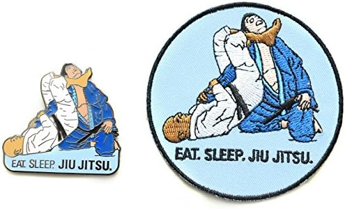 Eat Sleep Brazilian Jiu Jitsu - Hard Enamel Pin & Iron-On BJJ Patch - Fight Gear