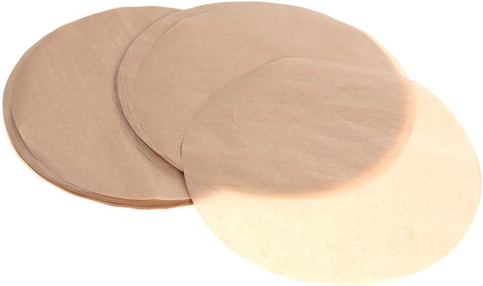 ManYee 200 Pcs Parchment Paper Rounds Non-Stick 6 Inch Parchment Paper Circles Precut Baking Sheets Paper Baking Parchment Rounds for Round Cake Pan Air Fryer Liners Baking Unbleached