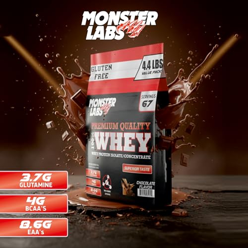Monster Labs Whey Protein 2kg | 4.4 LBS Vanilla