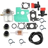 Butom 790120 Carburetor with Fuel Line Filter Primer Bulb for Briggs and Stratton 121602 120682 499617 499974 692648 693909 694202 Lawn Mowe