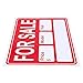 6-Piece for Sale Signs - PVC Signs, Yard Sale Signs, Garage Sale Signs, Car Sale, Red and White - 15.7 x 11.7 Inches