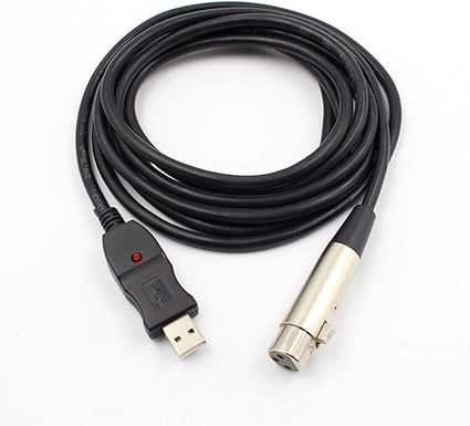 Amazon Com Gornorriss Electronics Gadgets 3m Usb Microphone Mic Link Cable Adapter Male Xlr Female For Pc For Notebook Toys Games