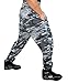 Otomix Men's Baggy Bodybuilding Workout Pants Grey Camo (Large)