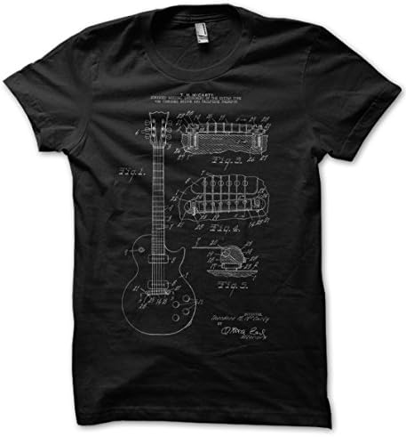 Yohjis TeesGibson Les Paul Patent T-Shirt Black