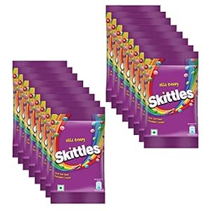 Skittles Wildberry Flavored Candies, 29g Pouch (Pack of 16)