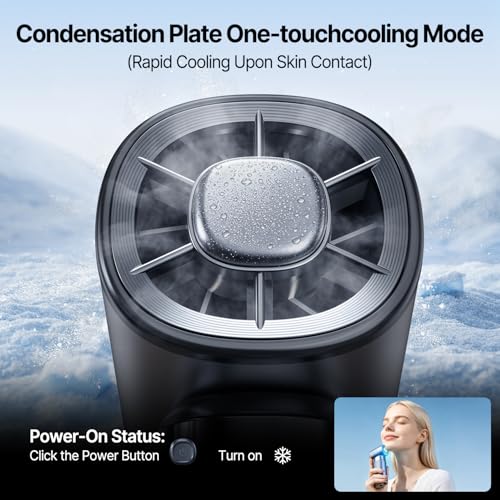 yAyusi Portable Rechargeable Handheld Cooling Fan,10000mAh Multifunctional Powerful Handheld Fan with Ice Cooling Function,Turbo Hand Fan with Type-C Charge,0-100Adjustable Levels for Travel/Office