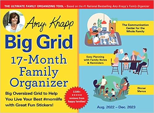 Smeom Calendrier 2023 2023 Amy Knapp's Big Grid Family Organizer Wall Calendar: 17-Month Giant  Fridge Planning Calendar For Mom With Stickers (Thru December 2023) (Amy  Knapp's Plan Your Life Calendars): Knapp, Amy: 9781728249803: Amazon.com:  Books