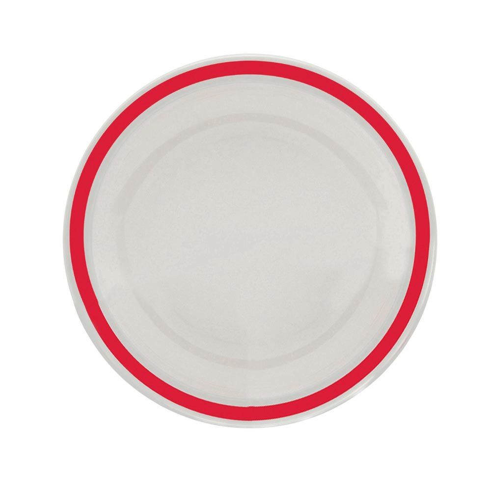 NRS Healthcare Red Small Rimmed Plate