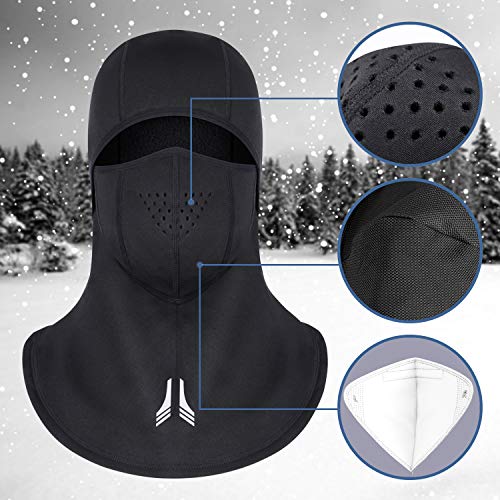 Elegant Choise Balaclava Ski Mask, Winter Face Mask Windproof Ski Mask Motorcycle Mask Cold Weather Mask Fleece Full Face Mask for Outdoor Men and Women