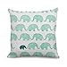 wendan Cute Pillow Covers Elephant Pattern Faux Linen Accent Pillows Decorative Cushion Covers 18 X 18