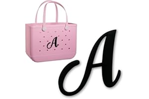 PLLCJB Letter Charms Compatible with Bogg Bag,Alphabet Initial Large Size Letters Inserted Decor Charm for Rubber Beach Tote Bag Accessories