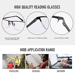Anourney 3-Pack Reading Glasses for