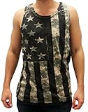 The Flag Shirt Men's Digital Camo Tank with American Flag Print