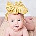 HAPPY CHERRY 1 Pc Metallic Big Bowknot Baby Kibds Headband Hair Bow Band Accessories Headwear - Gold - 1-7 Years