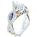 FENDINA Women's Infinity Rings Vintage Pear Cut CZ Twisting Cross Shank Bridal Engagement Wedding Halo Promise Eternity Rings
