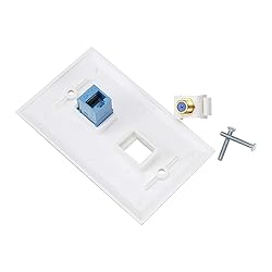 Ethernet Coax Wall Plate 2Pack,1 Cat6 Ethernet Port