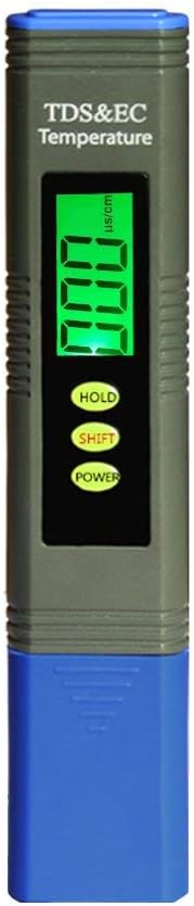 TDS Meter with EC & Temperature Function,3-in-1 Digital Water Test Kit,an Accurate and Reliable Water Quality Tester for Aquariums,Swimming Pool,RO System,hydroponics,Aquaculture,Brew and More