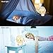 USB Powered Fan with LED Light, Clip Desk Portable Fan with 3 Speed and Rechargeable Battery,Super Quite Operation and Powerful Airflow for Baby Stroller,Home,Camping,6 Inch,Pink