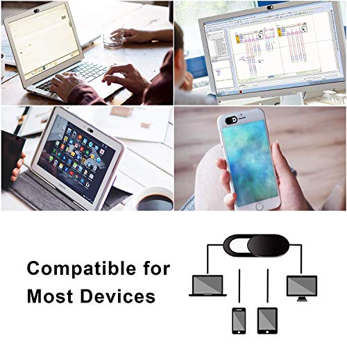 Elimoons Webcam Cover Slide, Ultra Thin Laptop Camera Cover Slide Blocker for Computer MacBook Pro iMac PC Tablet Notebook Surface Pro Echo Show Camera Protecting Your Privacy Security