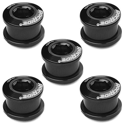 RocRide Single Chainring Bolts in Aluminum or Steel. Pack of 5. (Black Aluminum) - Thumbnail 5