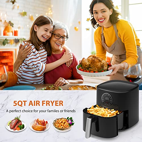 CROWNFUL 5 Quart Air Fryer, Electric Hot Oven Oilless Cooker，LCD