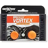 KontrolFreek FPS Freek Vortex for Playstation 3 (PS3) and Xbox 360 Controller | Performance Thumbsticks | 1 High-Rise Convex, 1 Mid-Rise Concave | Orange